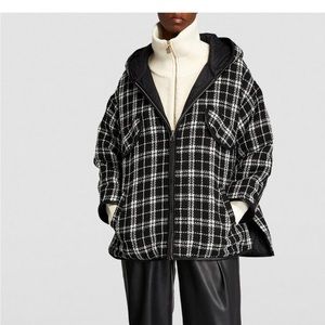 Maje Reversible Tweed Padded Jacket